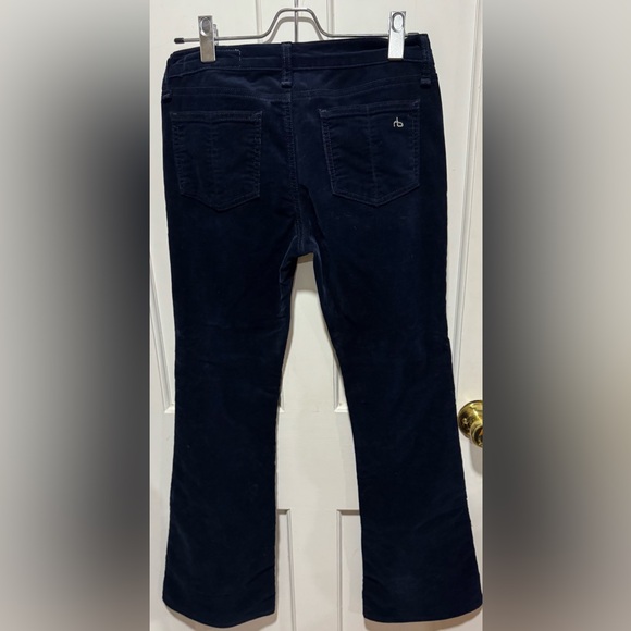 NWOT Rag n Bone Elephant Bell Dark Blue Corduroy Pants - Picture 3 of 4